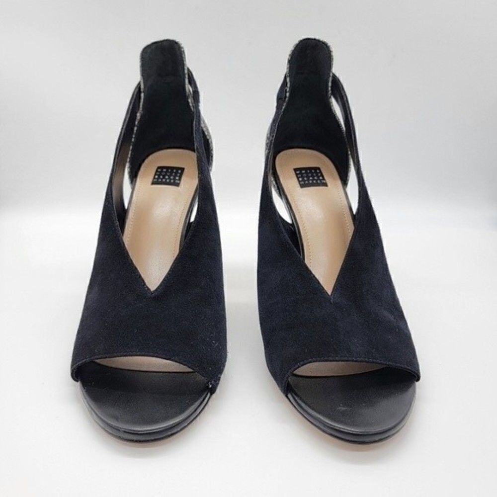 White House Black Market SUEDE & SNAKE-EMBOSSED PUMPS - Picture 6 of 11